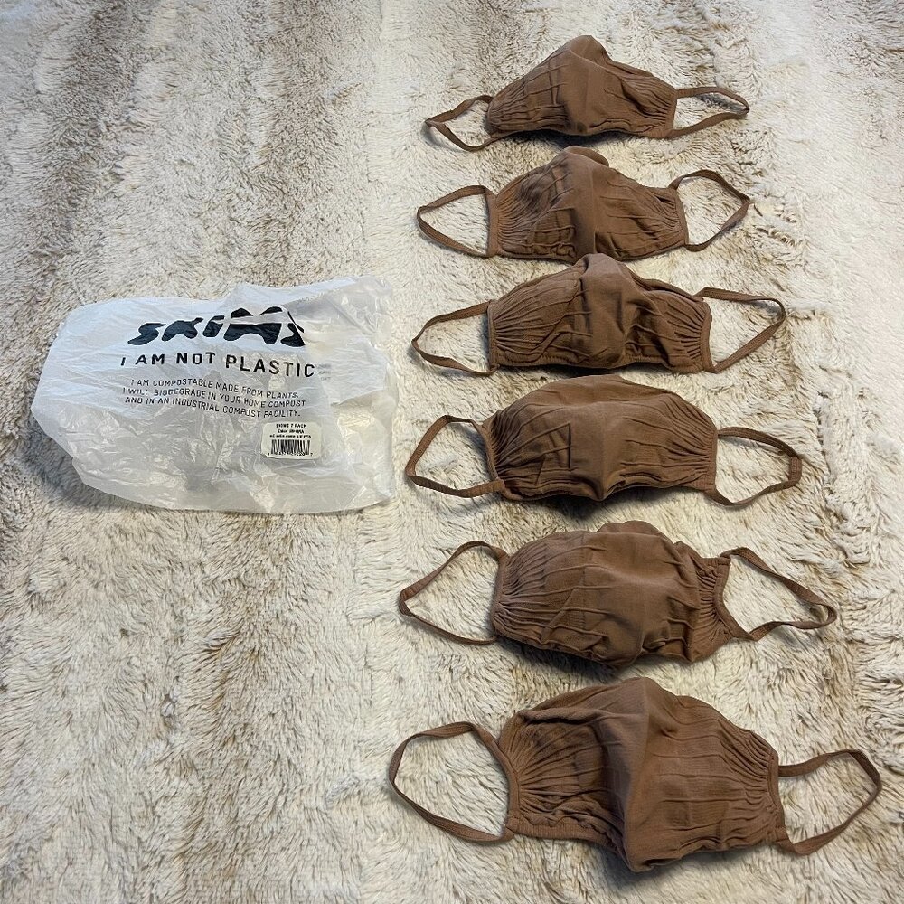 SKIMS Seamless Face Masks pack of 6 Sienna